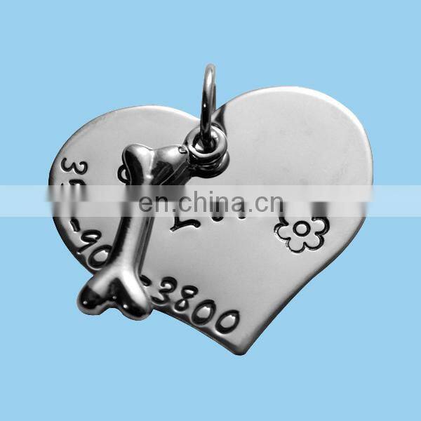 Engraved metal pet tags with custom logo