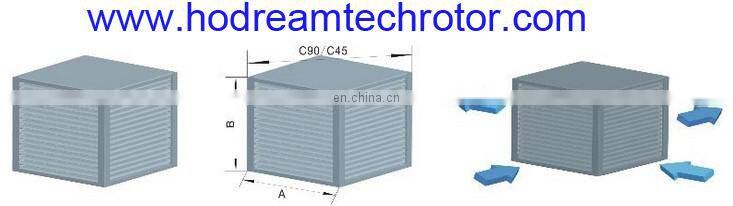 industrial air to air cross flow aluminum material heat exchanger design