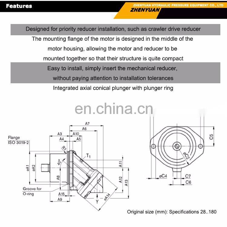 Germany Rexroth hydraulic motor pump A2FE28/32/56/63/80/107/125/160/180/61W-VZL100