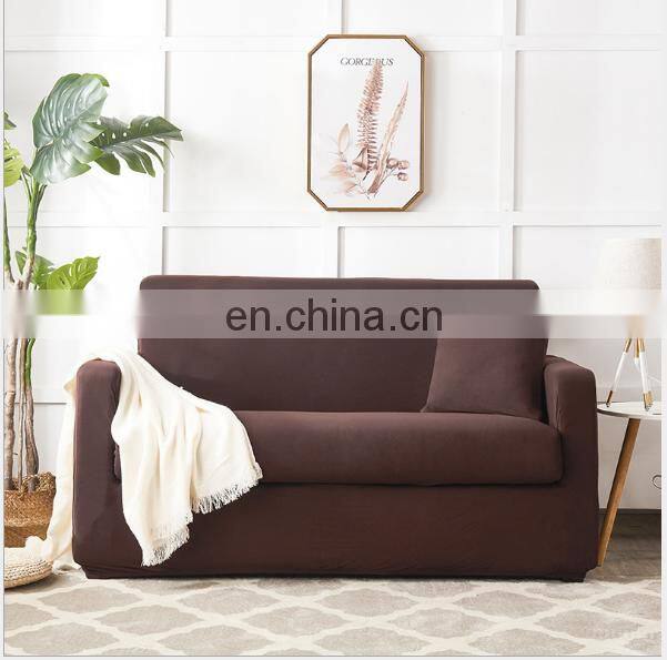 Solid color Water Repellent High Stretch sofa Slipcover Super Soft Fabric Couch Cover