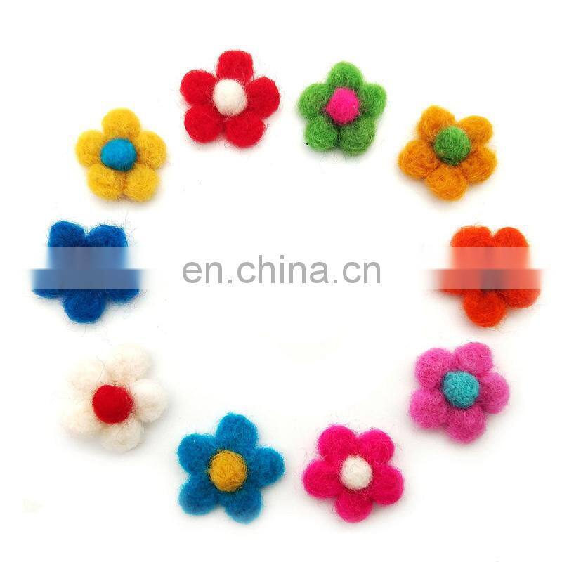 Factory handmade 1 1/2'' felt flowers for sale