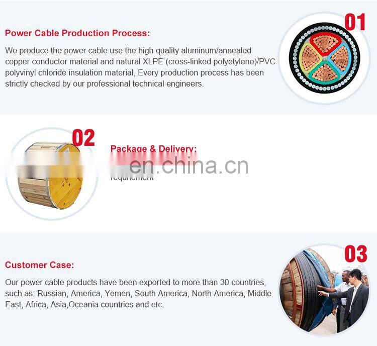 240mm2 xlpe steel wire armored power cable 3 core armoured power cable 50mm
