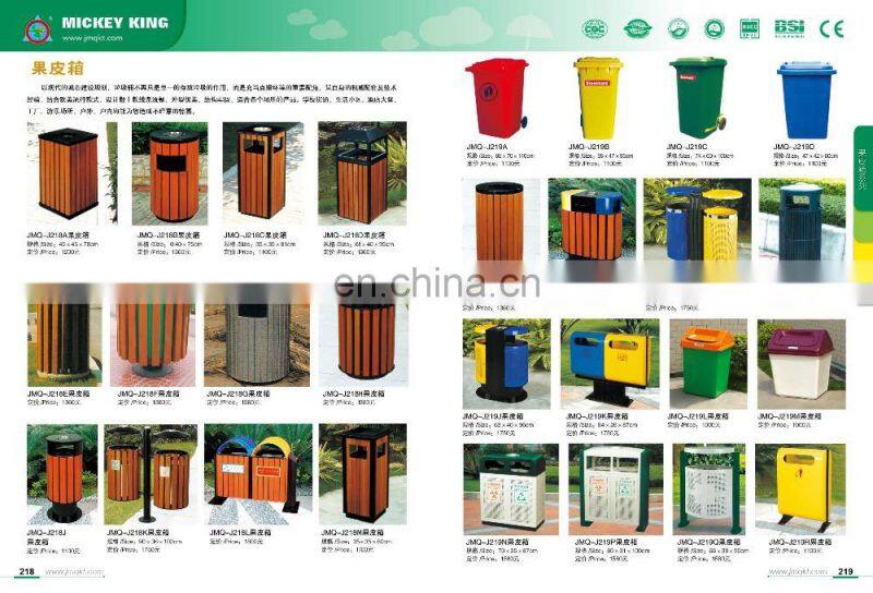 Hotel used Garden trash can outdoor wooden trash can