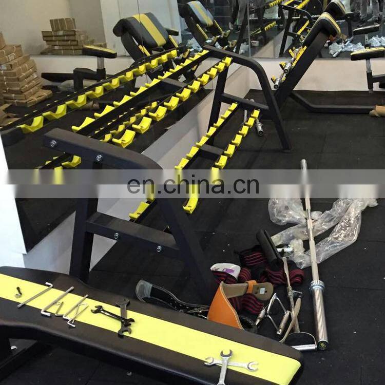 commerical fitness equipment gym machine dumbbell rack