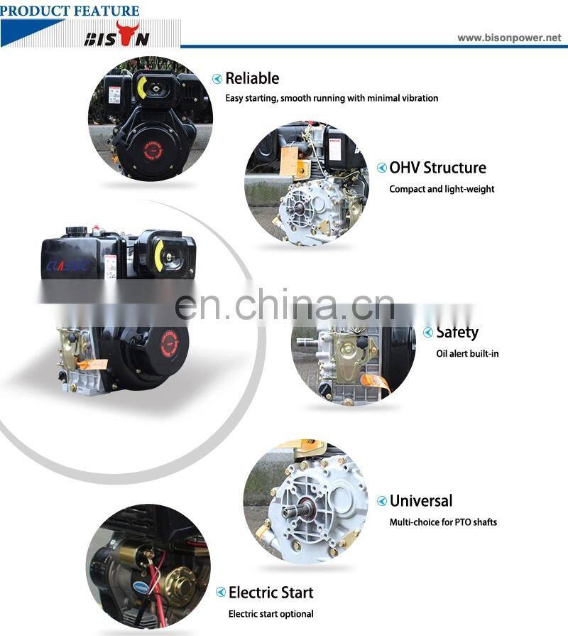 BISON CHINA Air Cooled Recoil Start 6hp 178F Diesel Engine