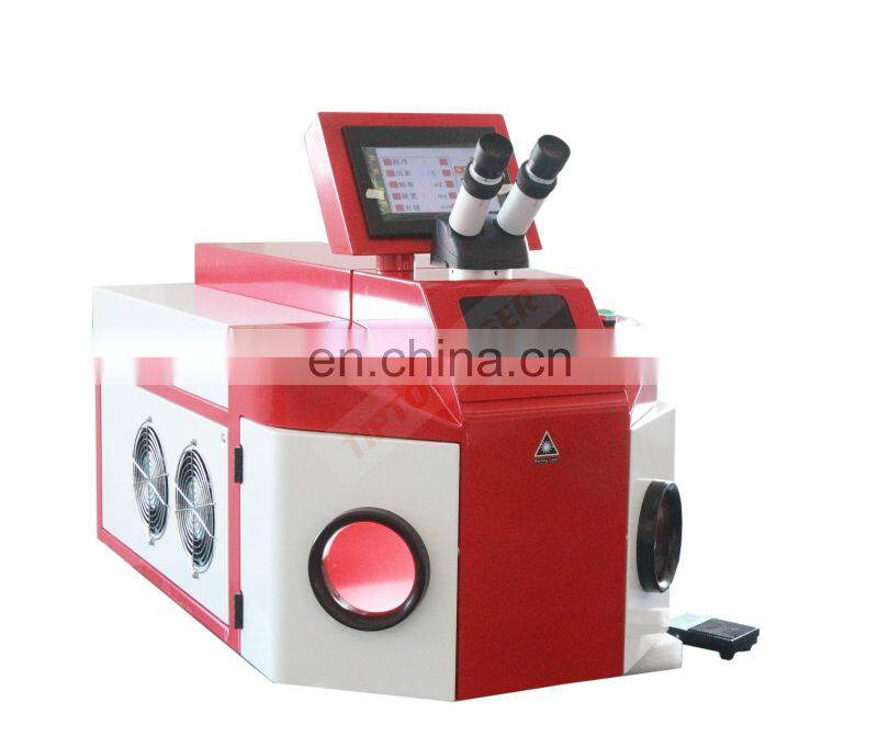 High performance 200w gold silver filled jewellery laser welder machine with jewelry microscope for spot welding