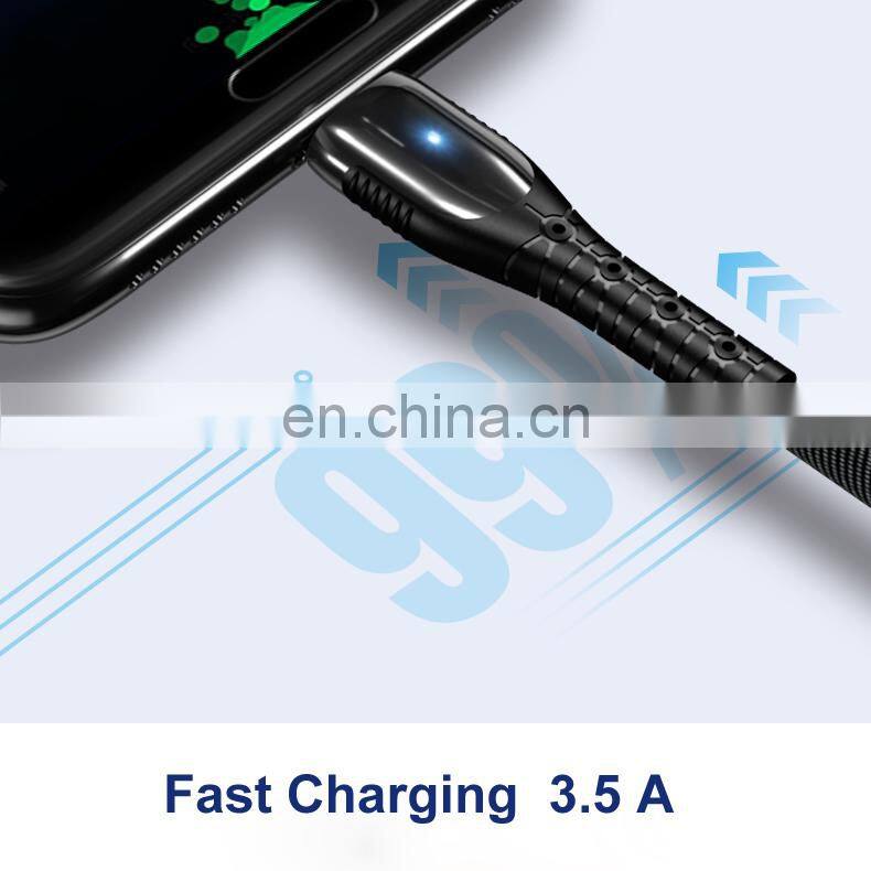 Promotional Gift USB Charge Phone Cable 3.5A Fast Charging Data Cable with Smart Indicator