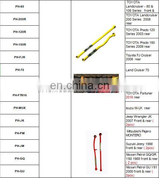 4x4 high quality REAR panhard rod for Landcruiser 200 series LC200 2008+