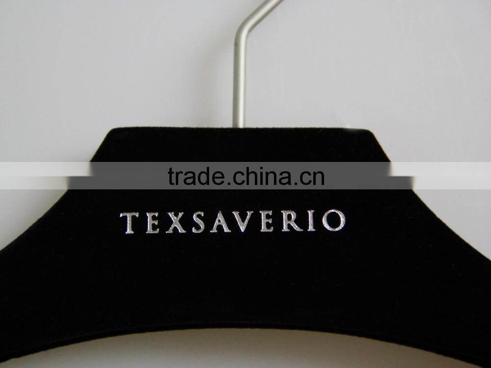 flocked velvet plastic hanger for clothes