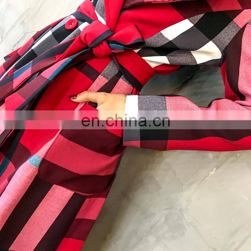 custom brandHot Selling In Stock Amazon Style Hot Sale High Quality New Color Matching Autumn Fashion Long Elegant Women Coat