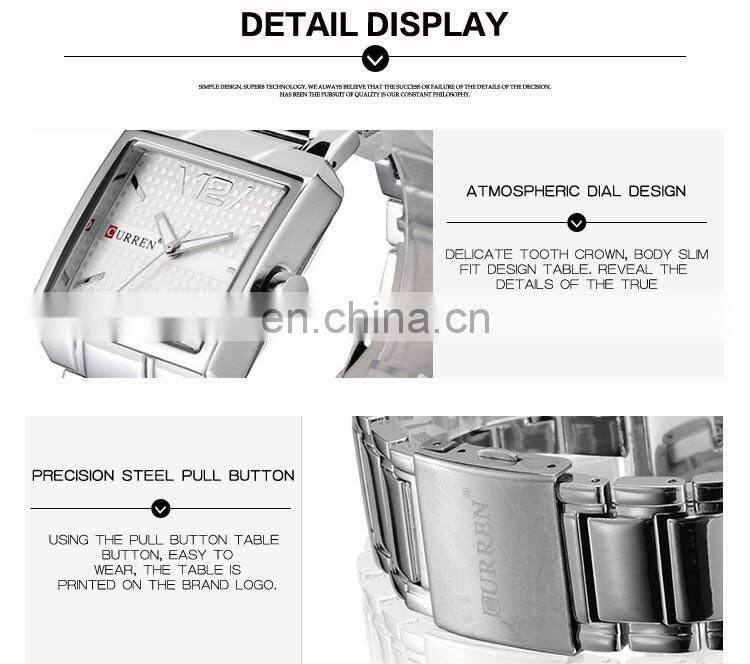 CURREN 8132 Sports Watches Quartz Analog Man Business Quality All Steel Watch 3 ATM Waterproof Watch