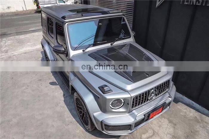 Runde Top Quality Hood For Mercedes-Benz G-Class W464 G63 G500 G350 Upgrade Bar bus B Style Carbon Fiber Engine Cover