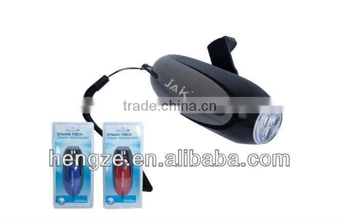 JAK HF1015 3 LED mechanically powered flashlight
