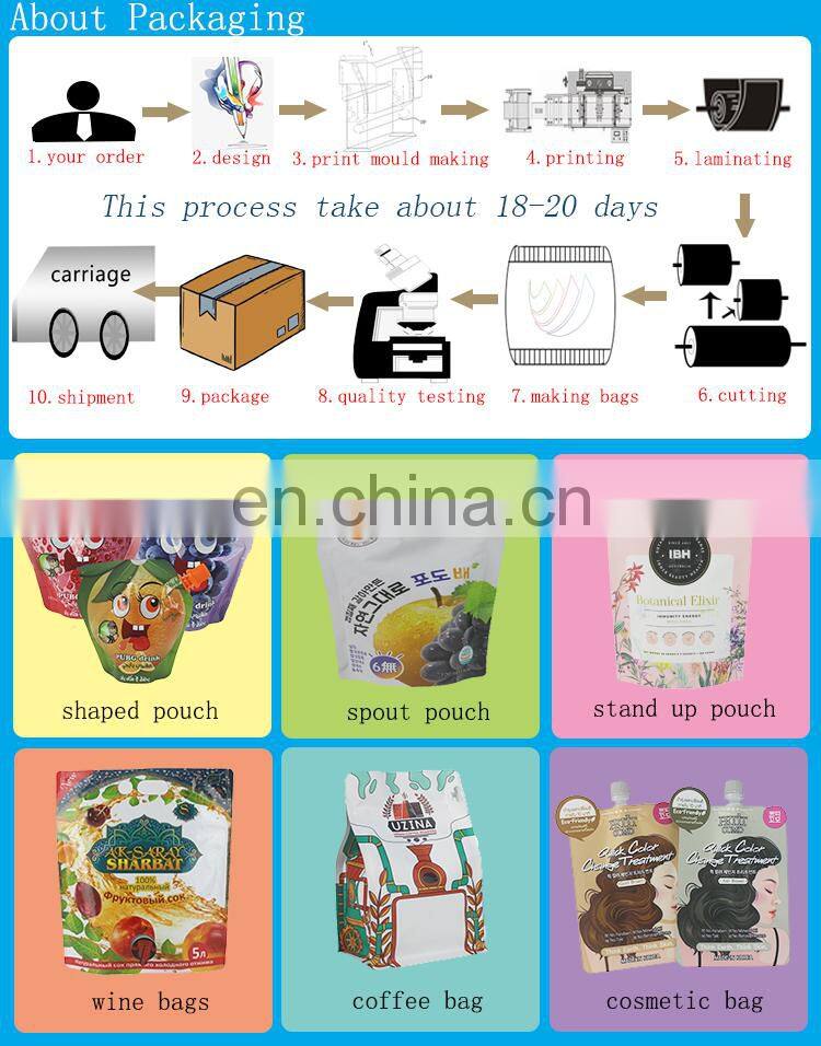 custom logo plastice coolers tropical berry juice spout pouch stand up beverage bags 60ml 80ml 125ml 100ml 150ml 200ml