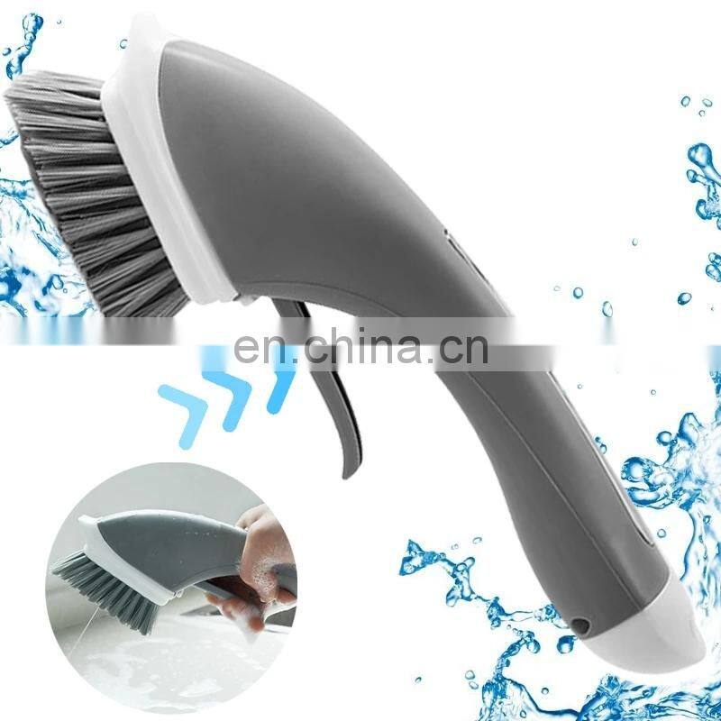 Multifunctional Kitchen Bathroom Cleaning Brush Automatic Liquid Addition Long Handle Ceramic Tile Wall Gap Brush Home Tools
