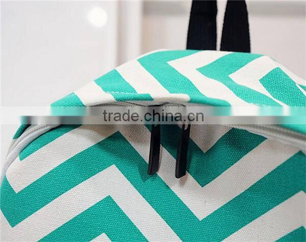 Single shoulder colourful geometric wavy custom designs canvas shopping container white carrying belt chevron messenger bags