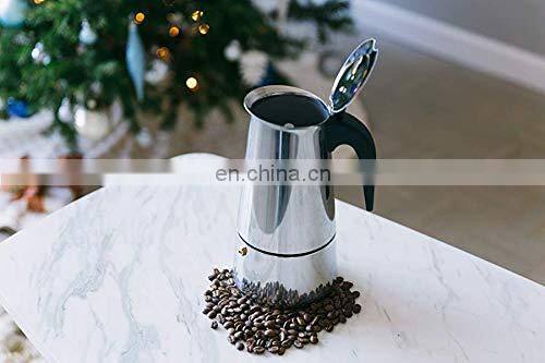 CHINA FACTORY 6 Cup Coffee Maker Stovetop Espresso Coffee Maker Moka Coffee Pot Stainless Steel