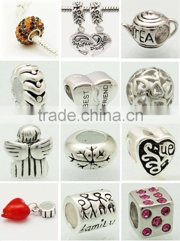 925 sterling silver mother and daughter set dangle charm for bracelet