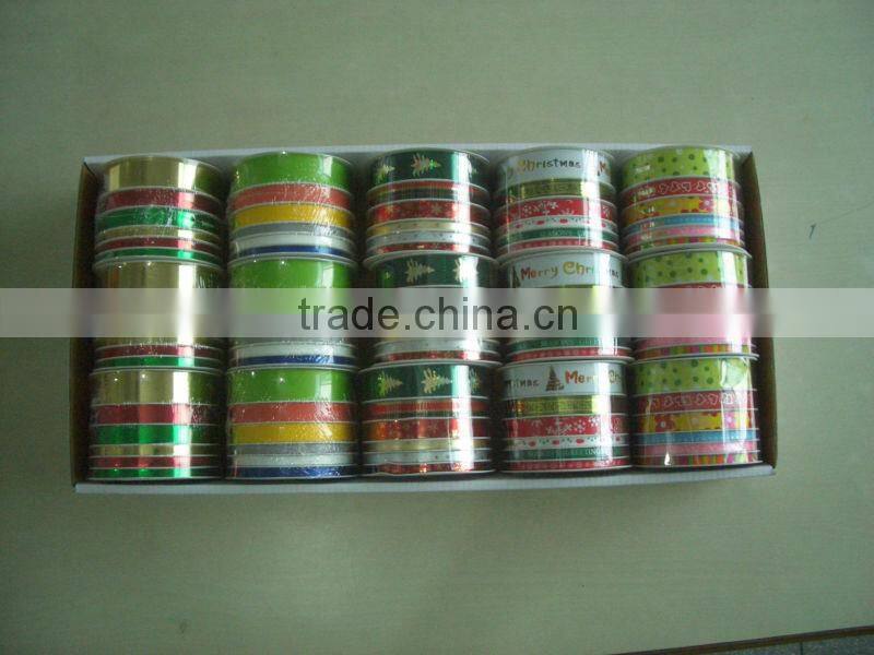 interior decoration pp 5mm*10m beautiful ribbon egg and spool bows deoration rolls for gift packing