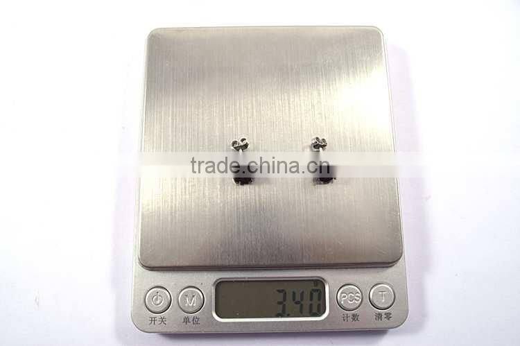 black stainless steel 2 gram gold beautiful designed earrings