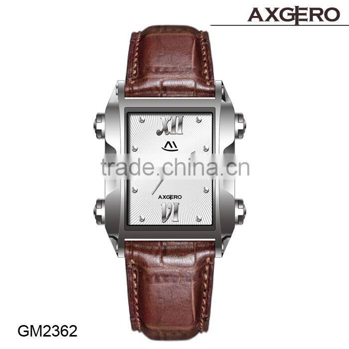 2015 China waterproof genuine leather watch