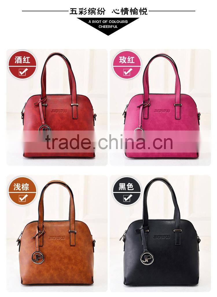 2015 wholesale Popular model design women gender PU leather handbag/tote bag