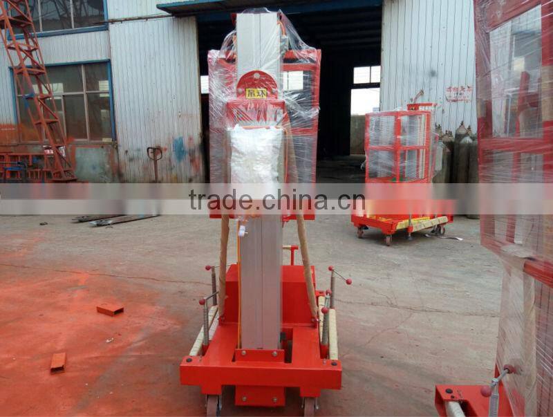 column lift mast hydraulic electric protable telescopic elevated one man lift platform/man lift