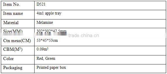D521 4in1plastic food tray food tray plastic tray
