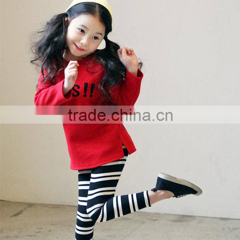 2015 Wholesale clothing 2pcs sets clothing for children christmas tight leggings with t-shirt sets autumn girls clothing sets