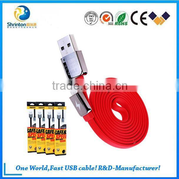 1M good quality modern Remax 2.1A usb data cable for wholesale mobile phone