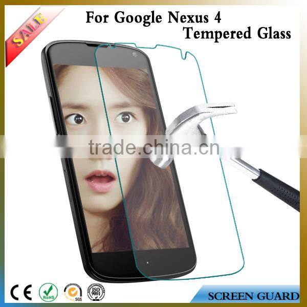 High definition 2.5D tempered glass screen protector for google Nexus4