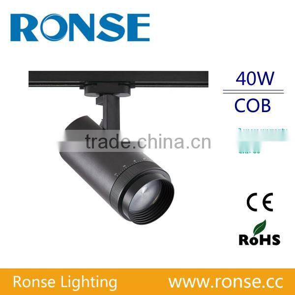 Ronse 2016 Best-selling barrel 40W COB LED Track Spot Lights Adjustable Beam Angle