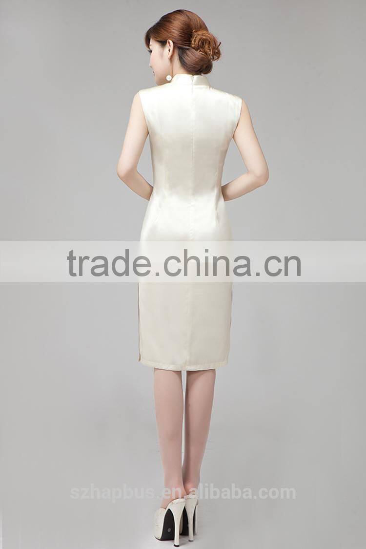 Hot new fashion embroidered dress handmade embroidery made in china