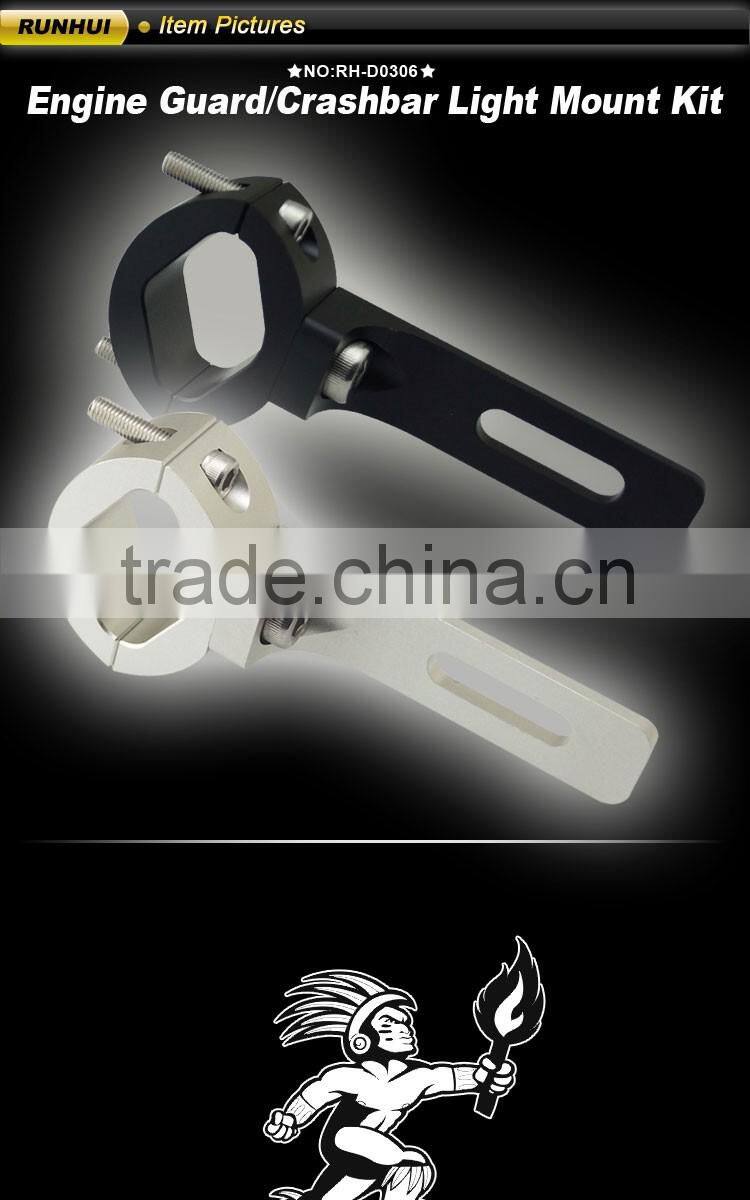 CNC 1 1/5" Handlebar Headlight Mounting Bracket Aluminum Motorcycle Head Light Holder Lamp Bracket Universal For Custom Chopper