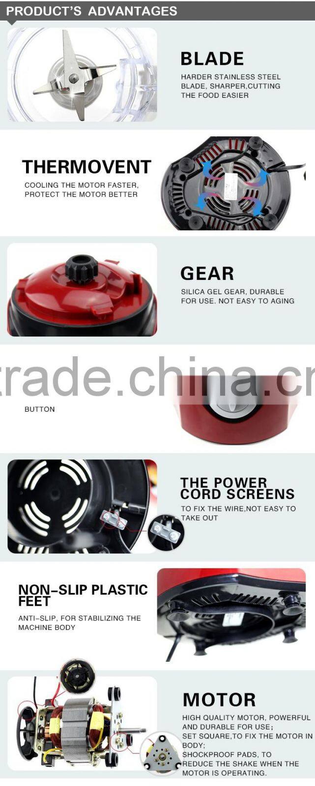 Jianlian Cheap Price Unique Design JL-B311 2 in 1 PC Jar 2 Speeds Electric Plastic Blender Mixer