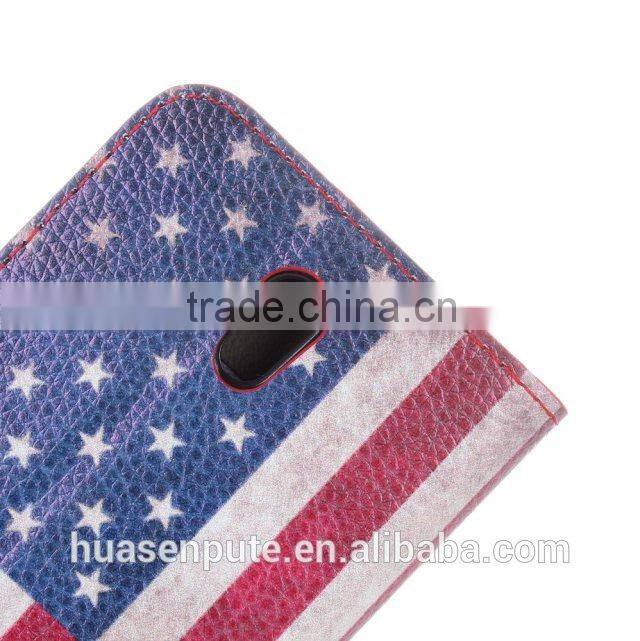 Hot sell !!! Retro UK/US Flag Flip Leather Cover Case for HTC One M7