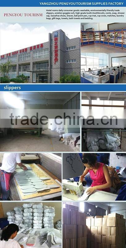 wholesale terry custom cheap hotel slippers manufacturer with embroidery logo