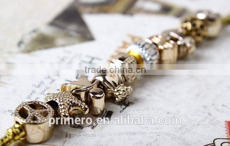 High Quality Charms Beads Fit DIY Bracelet Gold Fashion Bangles for Women