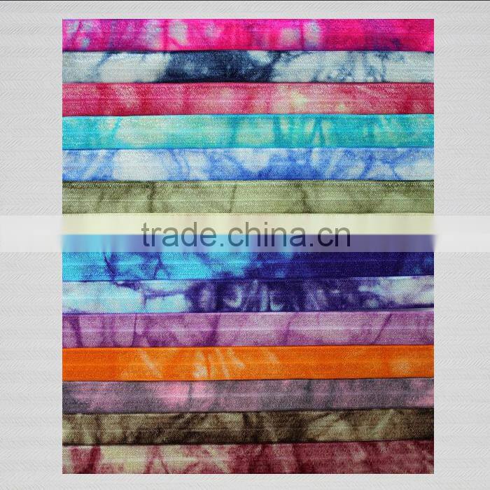 Wholesale kids Christmas decorative 12cm sequin fabric hair bow elastic head wraps