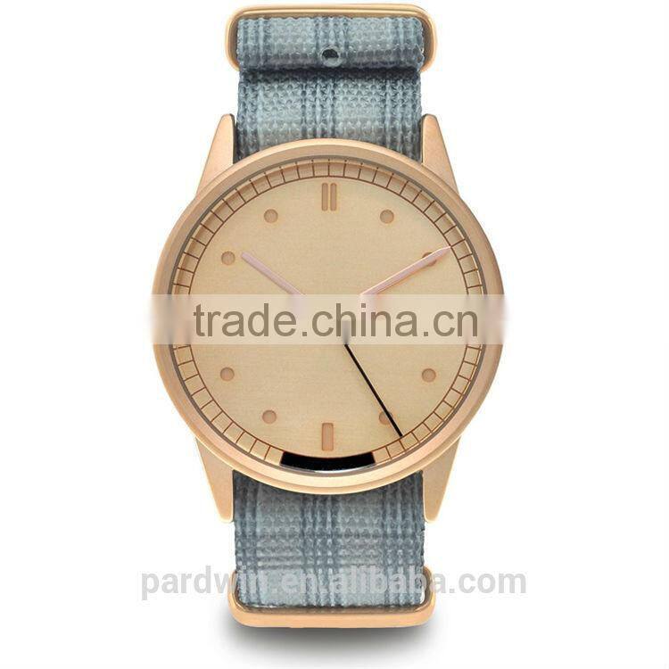Versatile style watch design stainless steel case japanese quartz movement 3atm water resistance duarable nato watch strap