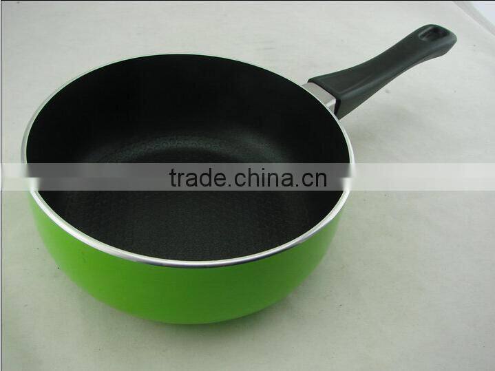 Green Durable Aluminum Non-stick Ceramic coating Sauce pan Milk Pot cookware Milk pan honeycomb bottom