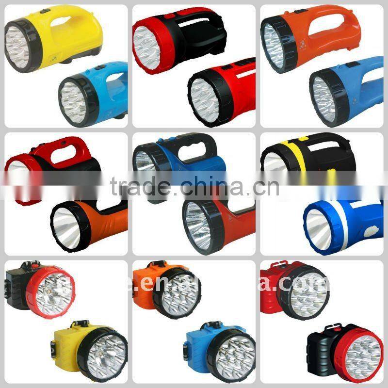 Plastic rechargeable super bright led flashlight