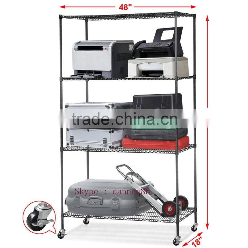 Chrome metal wire shelving