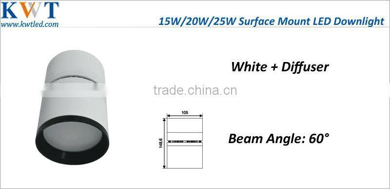 15w 2013 led retro lighting surface mount recessed downlight