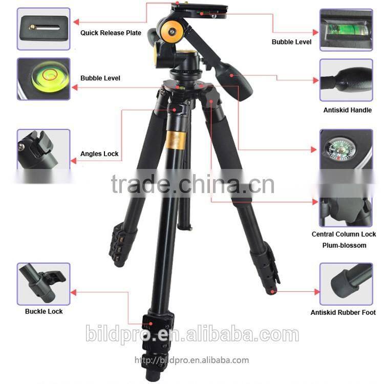 BILDPRO 1.8m Hydraulic Tripod Professional Camera Stand 32mm Aluminum Leg