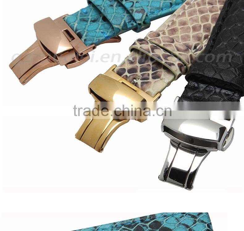 Luxury real snake 20mm leather watch band leather watch strap
