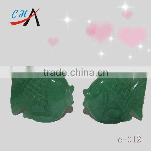 Gemstone Carved Fish key chain