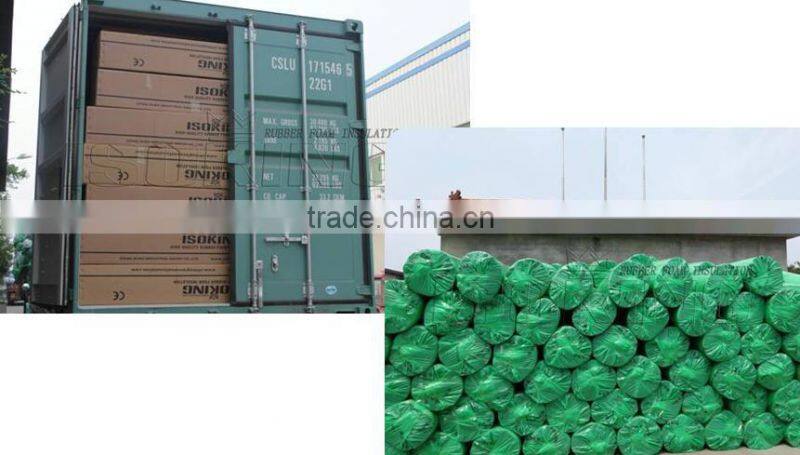 Low thermal conductivity rubber foam insulation sheet