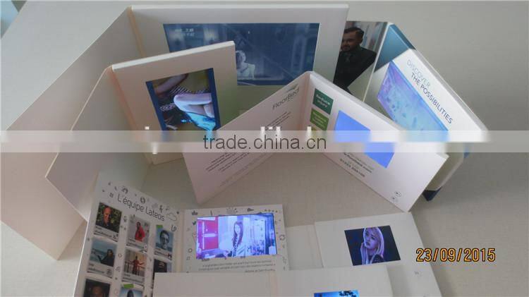 Shenzhen China Factory Paper Cover Lcd Video Brochure (2.4" to 10.1" Optional)