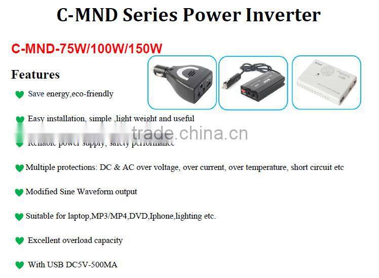 Modified sine wave power inverter supply ,dc 12v to ac220v 100W
